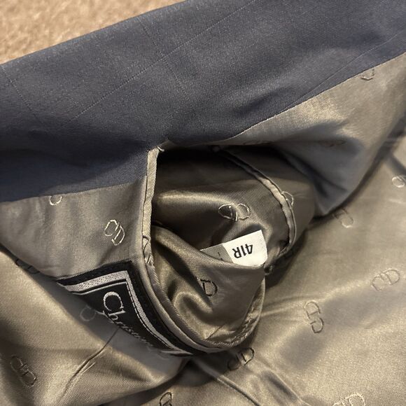 Christian Dior Monsieur USA Wool Sport Coat Mens 41R Grey Blazer Suit Jacket - Picture 7 of 12